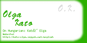 olga kato business card